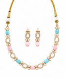 Elegant Kundan Stone Necklace Set