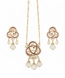 Trinity Pearl Kundan Pendant Set