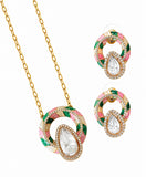 Celeste Halo Pendant Set
