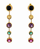 Multicolor Gemstone Drop Earrings