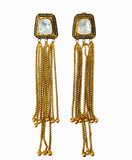 Kundan Chain Drop Earrings