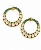 Royal Kundan Hoop Earrings