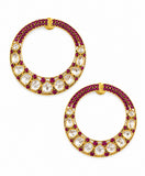 Royal Kundan Hoop Earrings