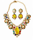 Multicolor Royal Statement Necklace Set