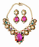 Multicolor Royal Statement Necklace Set