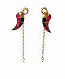 Evil Eye Pearl Drop Earrings