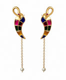 Evil Eye Pearl Drop Earrings
