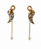 Evil Eye Pearl Drop Earrings