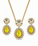 Navratna Bloom Pendant Set
