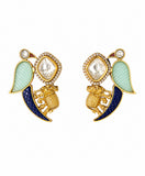 Royal Parrot Kundan Stud Earrings