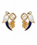 Royal Parrot Kundan Stud Earrings