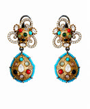 Navratna Royale Drop Earrings