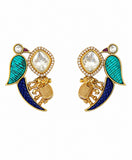 Royal Parrot Kundan Stud Earrings