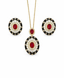 Royal Oval Gemstone Jewelry Set