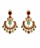 Royal Chandrika Multicolor Statement Earrings
