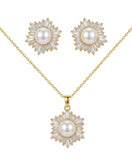 Radiant Halo Pearl Set