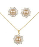 Radiant Halo Pearl Set