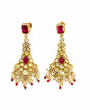 Kundan Pearl Drop Earrings