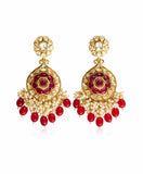 Royal Kundan Pearl Cascade Earrings