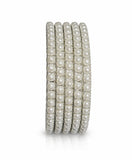 Elegant Pearl Line Bangles Set