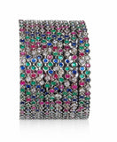 Luxury Multi-Row Diamond Cascade Bangles