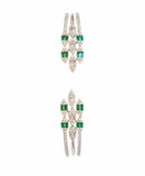 Emerald Elegance Diamond Bangle