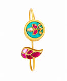 Elegant Leaf & Floral Open Kada