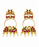 Royal Kundan Hoop Earrings