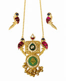Emerald Parrot Heritage Pendant Set