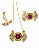 Royal Peacock Gemstone Jewelry Set