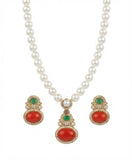 Royal Pearl Gemstone Necklace Set