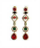 Royal Navratna Drop Earrings