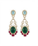 Regal Gemstone Drop Earrings