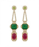 Imperial Dual-Gem Drop Earrings
