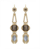 Imperial Dual-Gem Drop Earrings