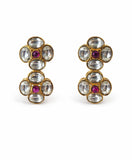 Royal Floral Kundan Stud Earrings