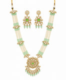 Elegant Kundan Beaded Necklace Set