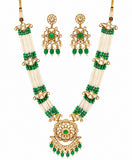 Elegant Kundan Beaded Necklace Set