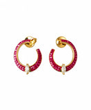 Gemstone Hoop Earrings