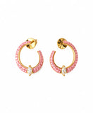 Gemstone Hoop Earrings