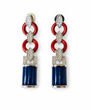 Crystal Link Drop Earrings