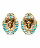 Ram Headstone Gemstone Earrings