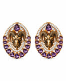 Ram Headstone Gemstone Earrings