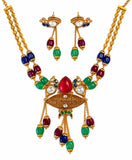 Royal Beaded Pendant Necklace Set