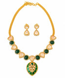 Royal Dual-Tone Stone Necklace Set
