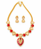 Royal Dual-Tone Stone Necklace Set