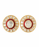 Royal Kundan Round Stud Earrings