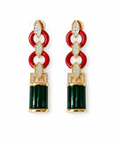 Crystal Link Drop Earrings