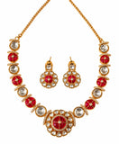 Floral Kundan Necklace Set
