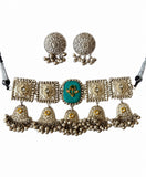 Traditional Silver Choker Necklace Set